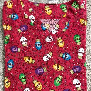 Uniform Advantage Women's Red Printed Scrub Top